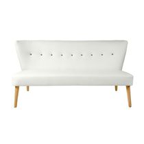 Modernes Sofa / weiß / Stoff / 2 Plätze