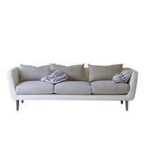 Klassisches Sofa / blau / Stoff / 3 Plätze