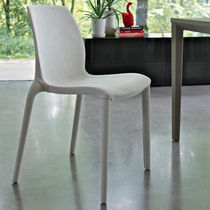Moderner Stuhl / Wolle / Leder / Polypropylen