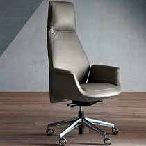 Moderner Chefsessel / Leder / Aluminium...
