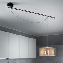 Hängelampe / modern / Stahl / Stoff