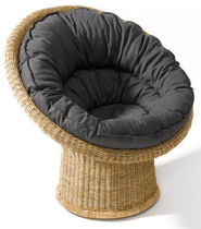 Moderner Sessel / aus Rattan / zentrales...