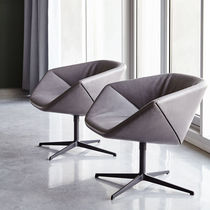 Moderner Sessel / Stoff / aus Nussbaum /...