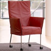 Moderner Stuhl / Polster / Stoff / Leder