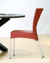 Moderner Stuhl / Polster / Stoff / Leder