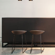 Moderner Barhocker / Leder / Stoff / Polster