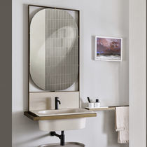 Wand-Waschbecken / Keramik / Metall / mit...
