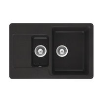 Doppelbeckenspüle / Abtropfflächen / Verbundwerkstoff...