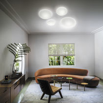 Moderne Deckenleuchte / rund / Glas / LED