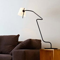 Tischlampe / Aluminium / Stoff / Polycarbonat