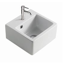 Wand-Waschbecken / Keramik / quadratisch...