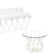 Moderner Couchtisch / Glas / Metall / aus...