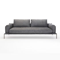 Ecksofa / halbrund / modern / beige