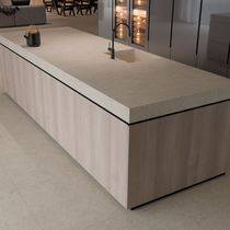 Feinsteinzeug-Arbeitsplatte / beige / texturiert...