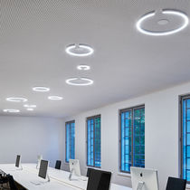 Moderne Deckenleuchte / rund / Glas / Aluminium