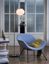 Stehleuchte / Metall / geblasenes Glas /...
