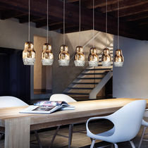 Hängelampe / modern / Aluminium / Glas