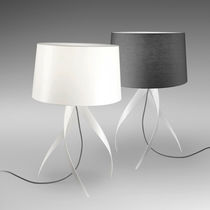 Tischlampe / Stoff / modern / weiß