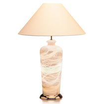 Tischlampe / Alabaster / modern / weiß
