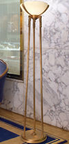 Stehleuchte / poliertes Messing / Alabaster...