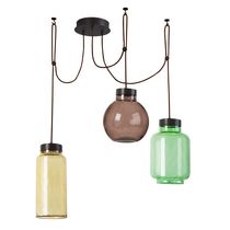 Hängelampe / Stahl / Glas / modern