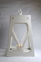 Tischlampe / Metall / klassisch / weiß