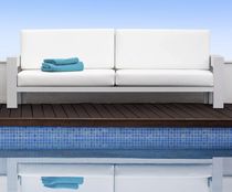 Modernes Sofa / für Garten / weiß / Stoff