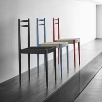 Moderner Stuhl / Polster / Stoff / aus Buche