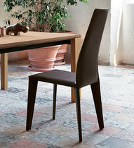 Moderner Stuhl / Polster / Leder / Stahl