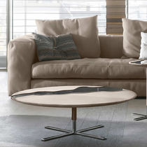 Moderner Couchtisch / Edelstahl / Leder...