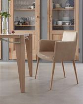 Moderner Sessel / Leder / Bridge / beige