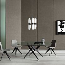 Moderner Tisch / aus Esche / Glas / mit...