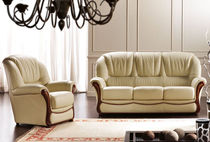 Bettsofa / klassisch / Leder / 3 Plätze