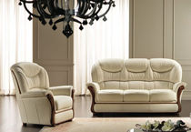 Bettsofa / klassisch / Leder / 3 Plätze