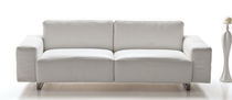 Modernes Sofa / Leder / 2-Personen / weiß
