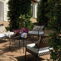 Klassischer Sessel / Stoff / Metall / Garten