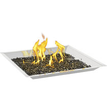 Garten-Feuerstelle / Gas / Edelstahl / modern