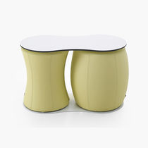 Hocker / originelles Design / Leder / Stoff