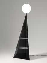 Stehleuchte / modern / Metall / Glas