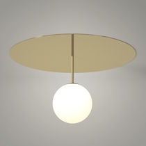 Moderne Deckenleuchte / rund / Glas / poliertes...