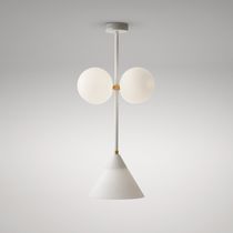 Hängelampe / Metall / Glas / modern