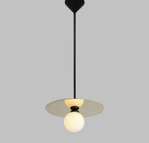 Hängelampe / modern / Metall / Glas