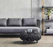 Moderner Fußschemel / Rattan / für den Innenraum