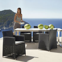Moderner Sessel / Textil / Aluminium / Bridge