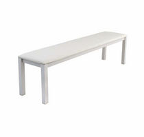 Moderne Gartenbank / Aluminium / HPL / Polyester