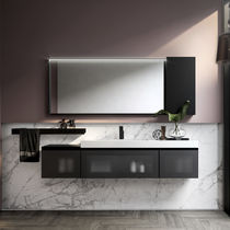 Moderner Badezimmer-Schrank / Eiche / mattlackiertes...