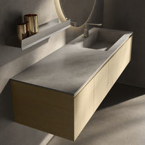Moderner Badezimmer-Schrank / Eiche / mattlackiertes...