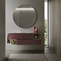 Moderner Badezimmer-Schrank / Holz / wandmontiert...