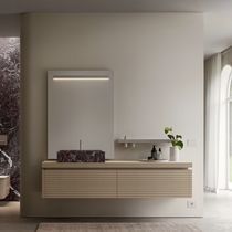Moderner Badezimmer-Schrank / Eiche / mattlackiertes...