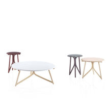 Moderner Couchtisch / Massivholz / Rattan...
